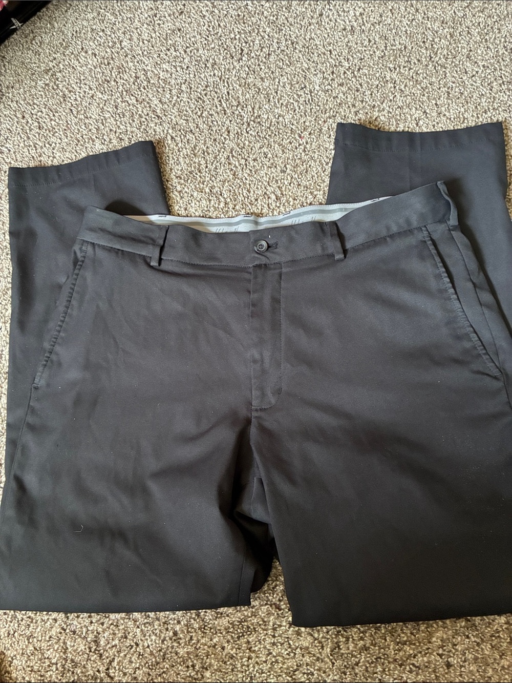 Men's Black Straight-Leg Chinos